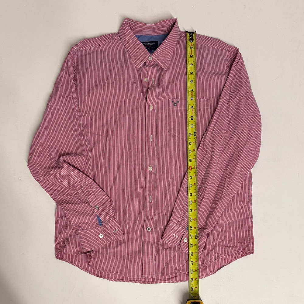 Men's red / Pink Striped Shirt